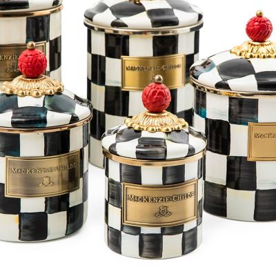 Courtly Check Enamel Canister - Medium image nine