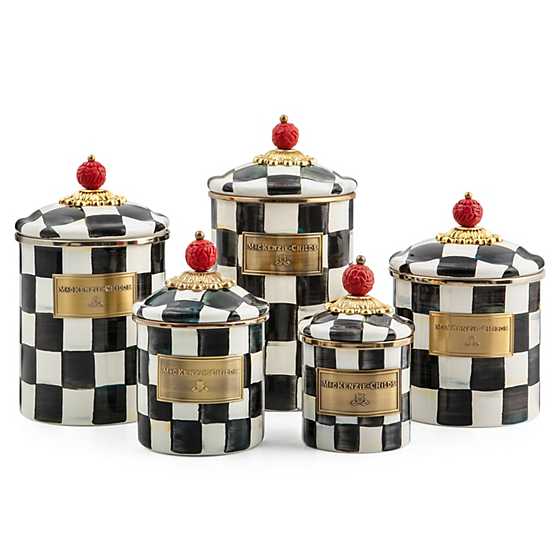 Courtly Check Enamel Canister - Medium image ten