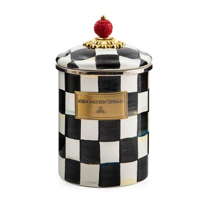 MacKenzie-Childs Royal Check Cookie Jar