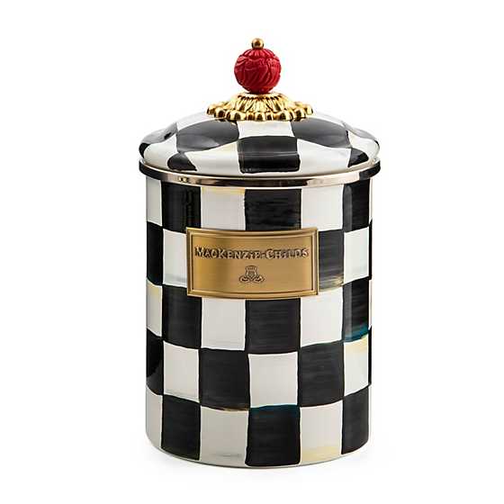 Courtly Check Enamel Canister - Medium image one