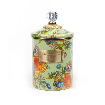 Green Flower Market Medium Canister