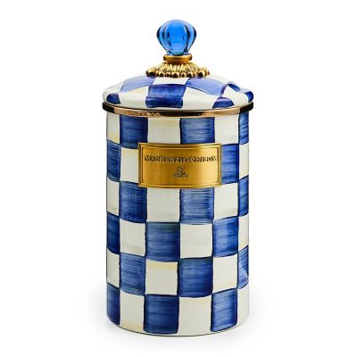 MacKenzie-Childs | Cookie Jar with Royal Check Lid