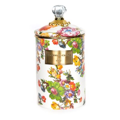 MacKenzie-Childs  Flower Market Medium Canister - Green