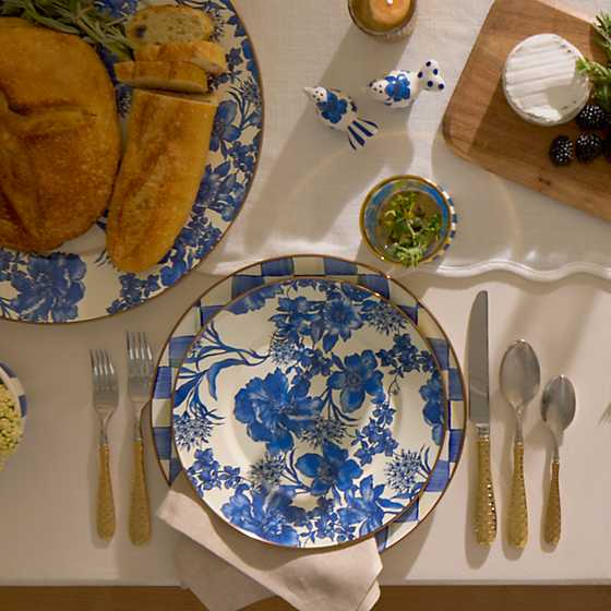 English Garden Enamel Dinner Plate - Royal image two