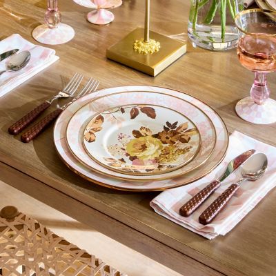 Rosy English Garden Enamel Dinner Plate Image 3