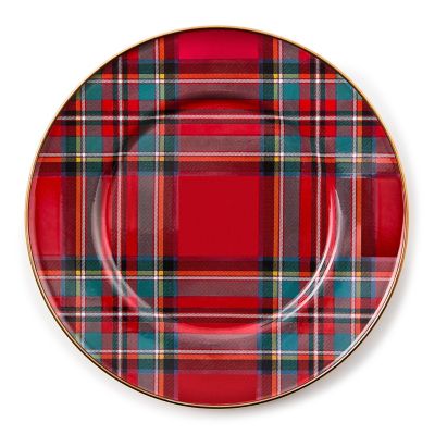 Tartastic Enamel Dinner Plate - Red mackenzie-childs Panama 0