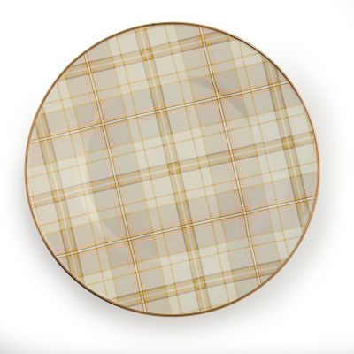 Tartan Latte Dinner Plate mackenzie-childs Panama 0