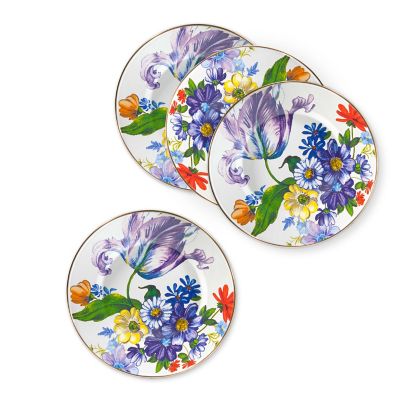 White Flower Market Dinner Plates, Set of 4 mackenzie-childs Panama 0