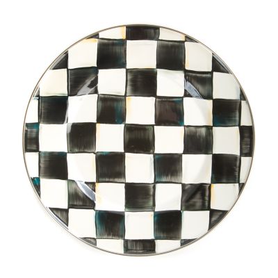 Black and white checkered dishes sale