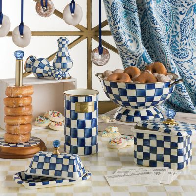 MacKenzie-Childs  Blue & White Zig Zag Dish Towels, Set of 3