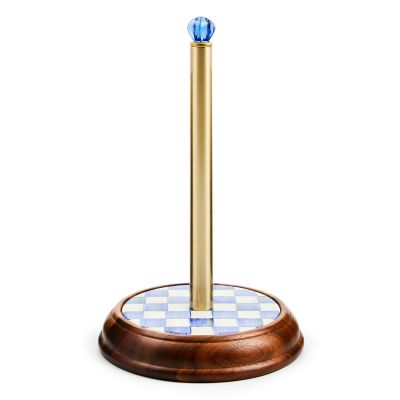 Royal Check Wood Paper Towel Holder