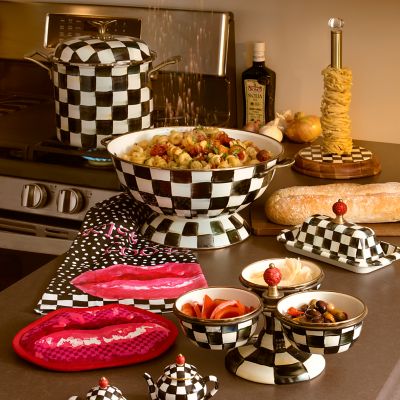 MacKenzieChilds Courtly Check Wood Paper Towel Holder