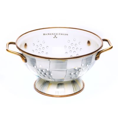 Sterling Check Small Colander mackenzie-childs Panama 0