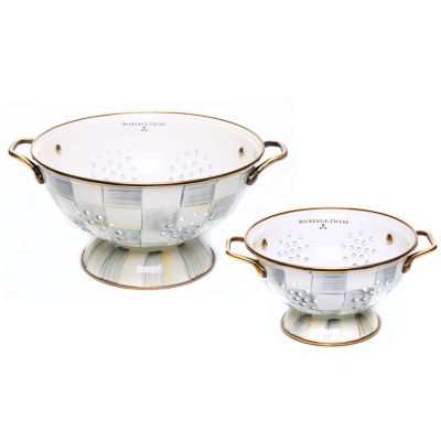 Sterling Check Colanders, Set of 2 mackenzie-childs Panama 0