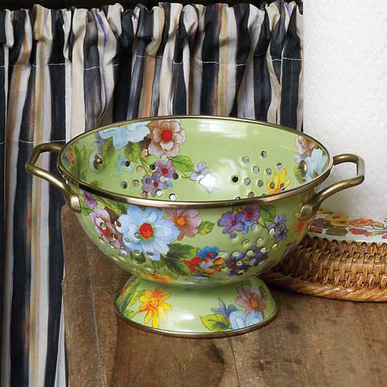 Flower Market Small Colander - Green image two
