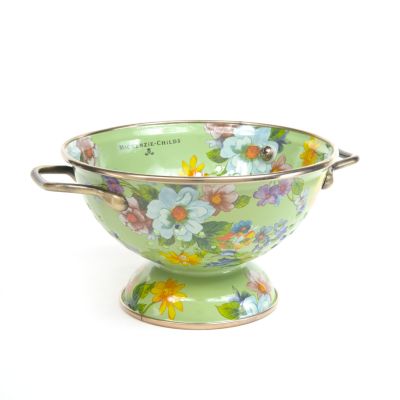 Green Flower Market Small Colander mackenzie-childs Panama 0