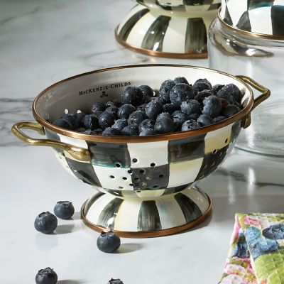 Courtly Check Enamel Colander - Small image seven