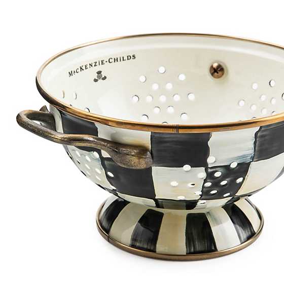 Courtly Check Enamel Colander - Small image three