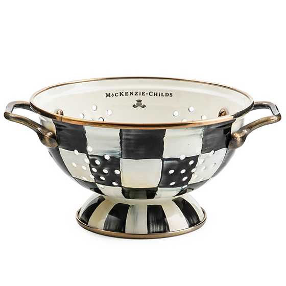 Courtly Check Enamel Colander - Small image one