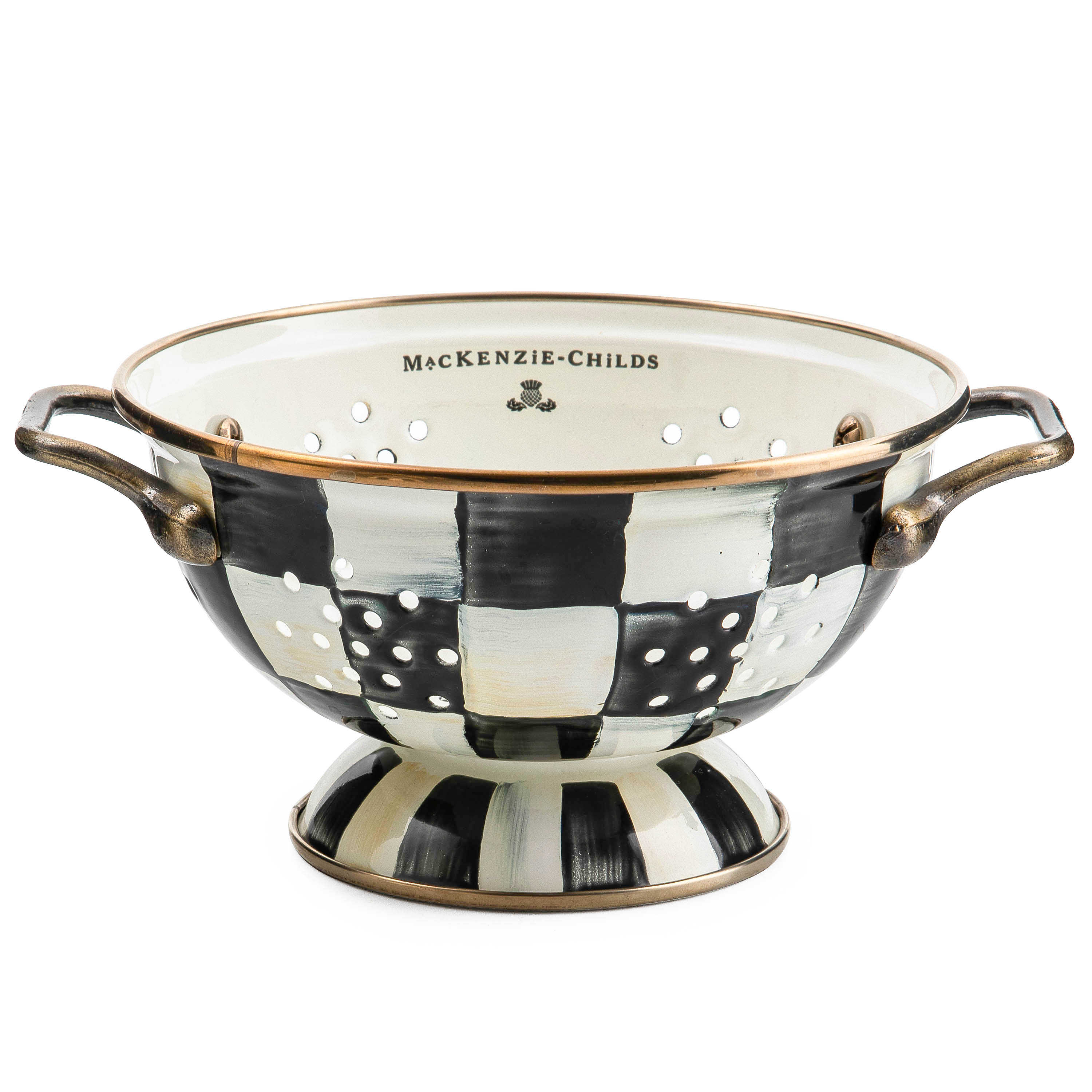 Courtly Check Small Colander mackenzie-childs Panama 0
