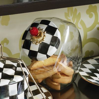 MacKenzie-Childs  Cookie Jar with Royal Check Lid