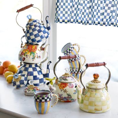 MacKenzie-Childs Courtly Check Teakettle