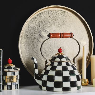 Mackenzie childs courtly check tea kettle hotsell