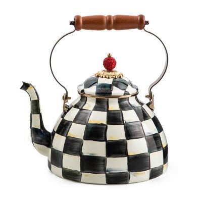 Courtly Check Enamel Tea Kettle - 3 Quart