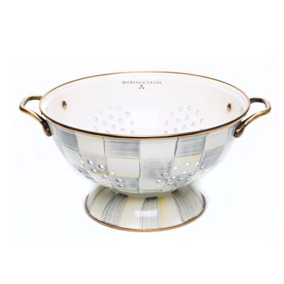 Sterling Check Large Colander mackenzie-childs Panama 0