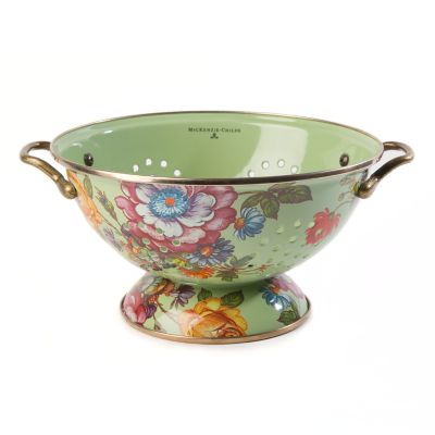 Green Flower Market Large Colander