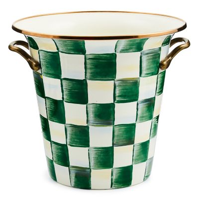 Emerald Check Wine Cooler mackenzie-childs Panama 0