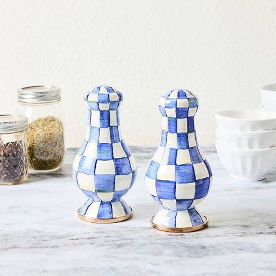 Royal Check Large Salt & Pepper Shakers image three