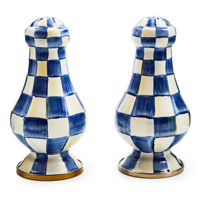 MacKenzie-Childs  Courtly Check Large Salt & Pepper Shakers