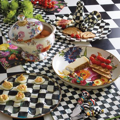 MacKenzie-Childs  Courtly Check Large Salt & Pepper Shakers