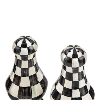 Courtly Check Enamel Large Salt & Pepper Shakers image twelve