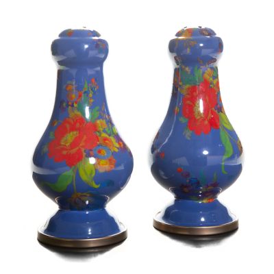 Flower Market Large Salt & Pepper Shakers - Lapis mackenzie-childs Panama 0