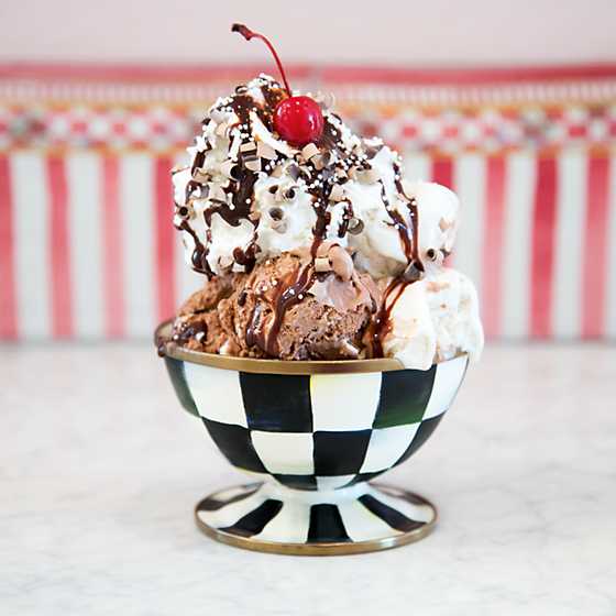 Courtly Check Enamel Ice Cream Dish image three