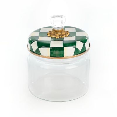 Emerald Check Small Kitchen Canister mackenzie-childs Panama 0