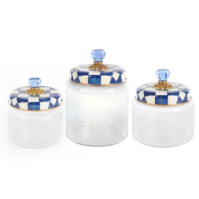 Royal Check Kitchen Canister Set mackenzie-childs Panama 0