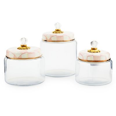 Rosy Check Kitchen Canister Set mackenzie-childs Panama 0