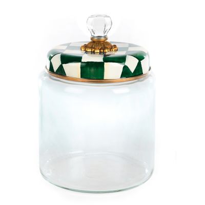Emerald Check Large Kitchen Canister mackenzie-childs Panama 0