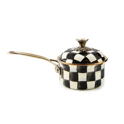 MacKenzie-Childs  Courtly Check 1 Quart Saucepan