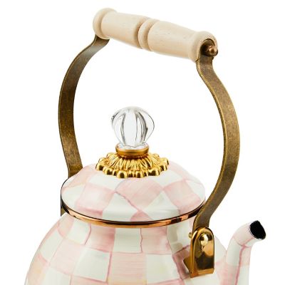 Rosy Check Enamel Tea Kettle - 2 Quart image three