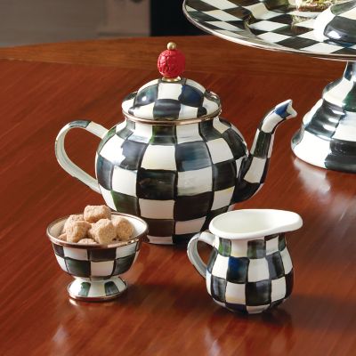 MacKenzie-Childs Royal Check 4 Cup Teapot