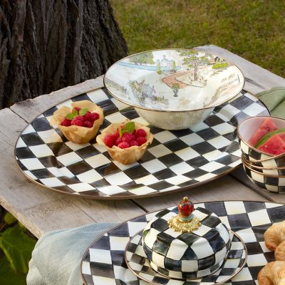 MacKenzie Childs Courtly Check Large Oval Platter