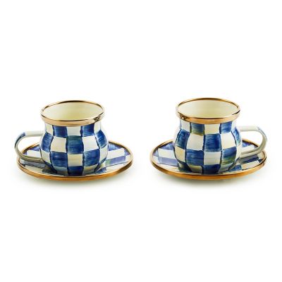 Royal Check Espresso Cup & Saucer Set mackenzie-childs Panama 0