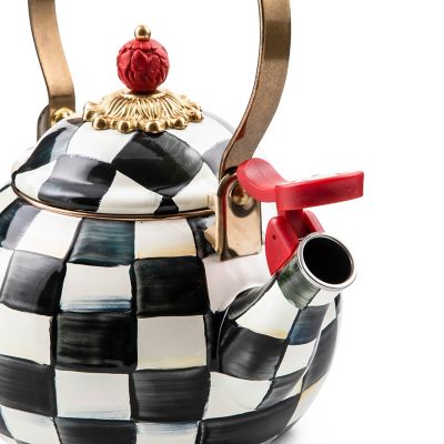 Mackenzie-Childs Whistling Courtly Check Tea Kettle