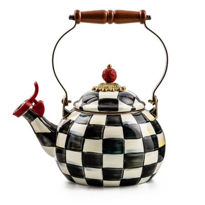 Courtly Check Whistling Tea Kettle mackenzie-childs Panama 0