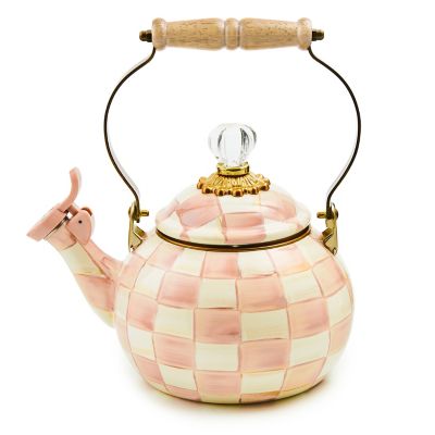 Rosy Check Whistling Tea Kettle mackenzie-childs Panama 0