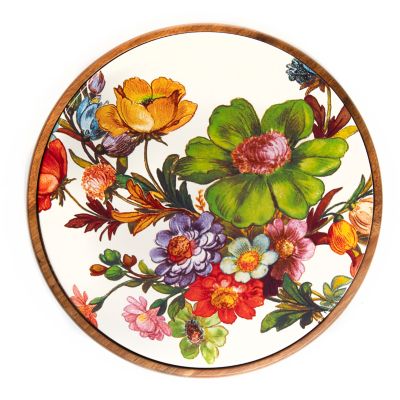 Flower Market Large Trivet - White mackenzie-childs Panama 0